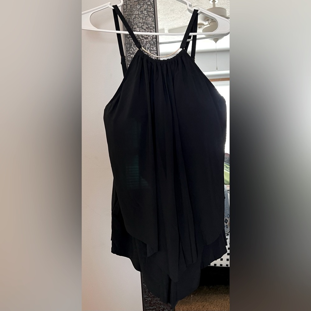 NEW WITH TAGS: Chicos Black Magicsuit Goldie Romper size 14
